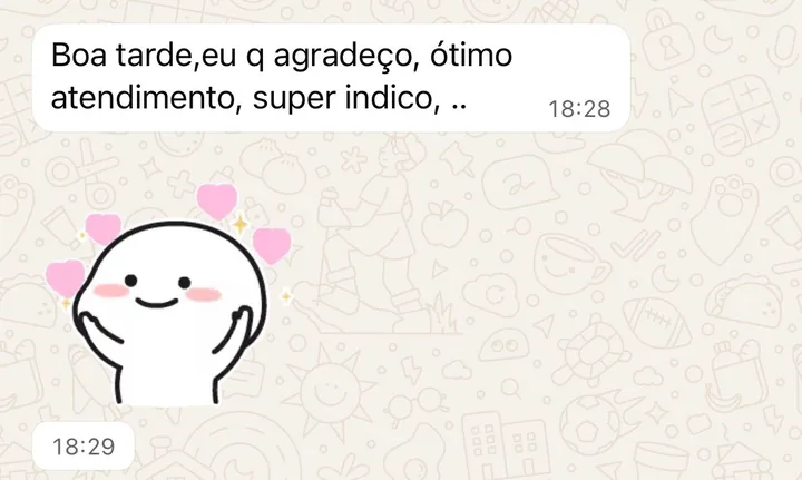 Depoimento de cliente da Realce no WhatsApp